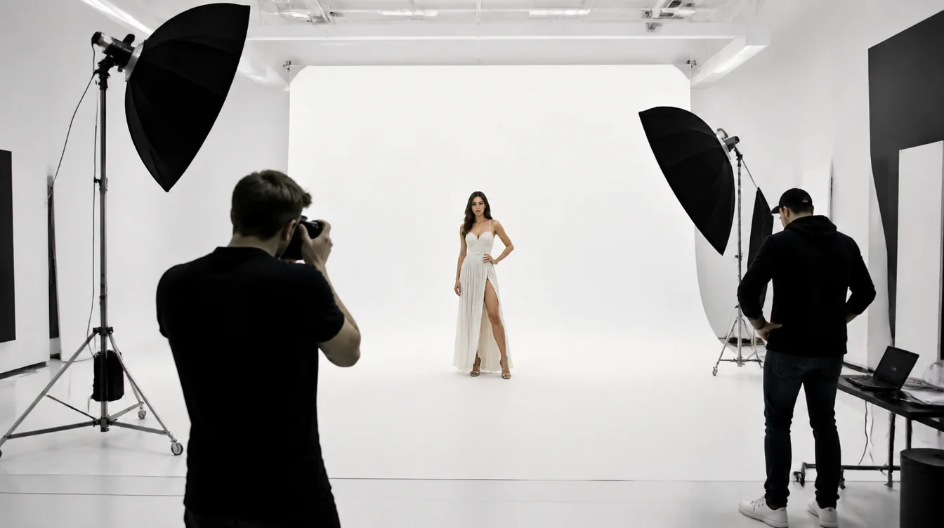 What are the benefits of filming in a white cove studio?