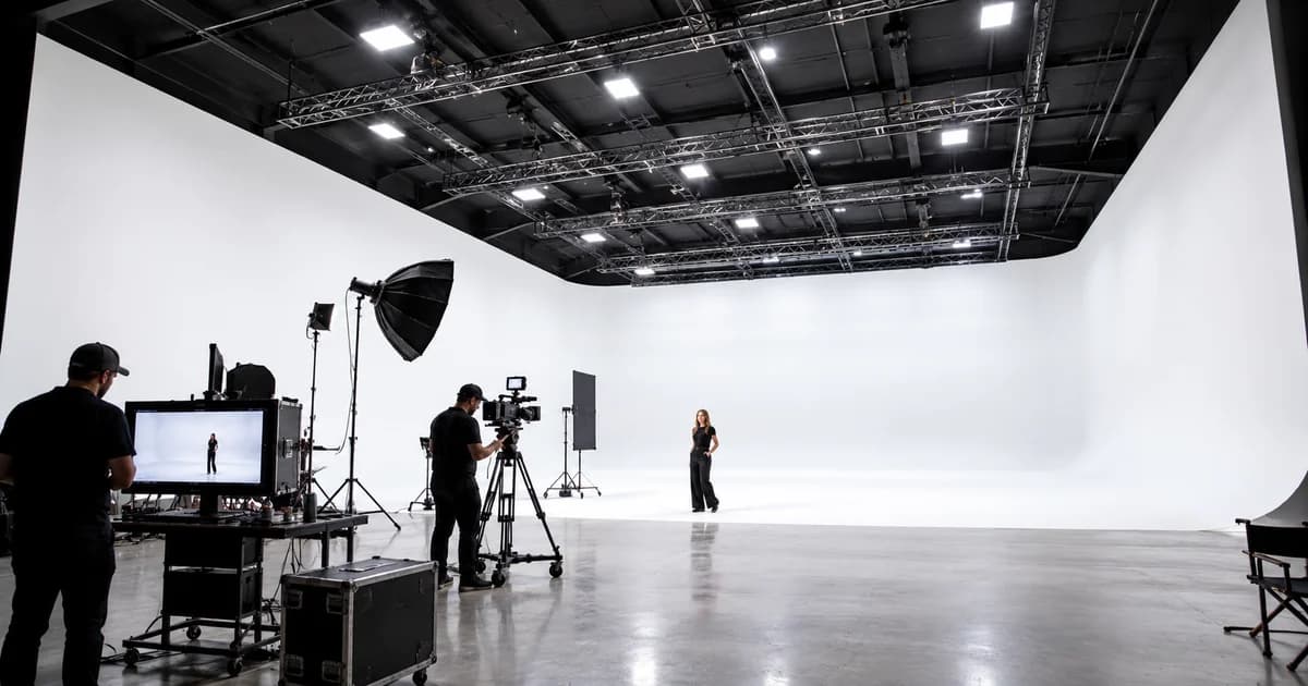 Infinity cove size for commercial photo shoot - Illustrative Image
