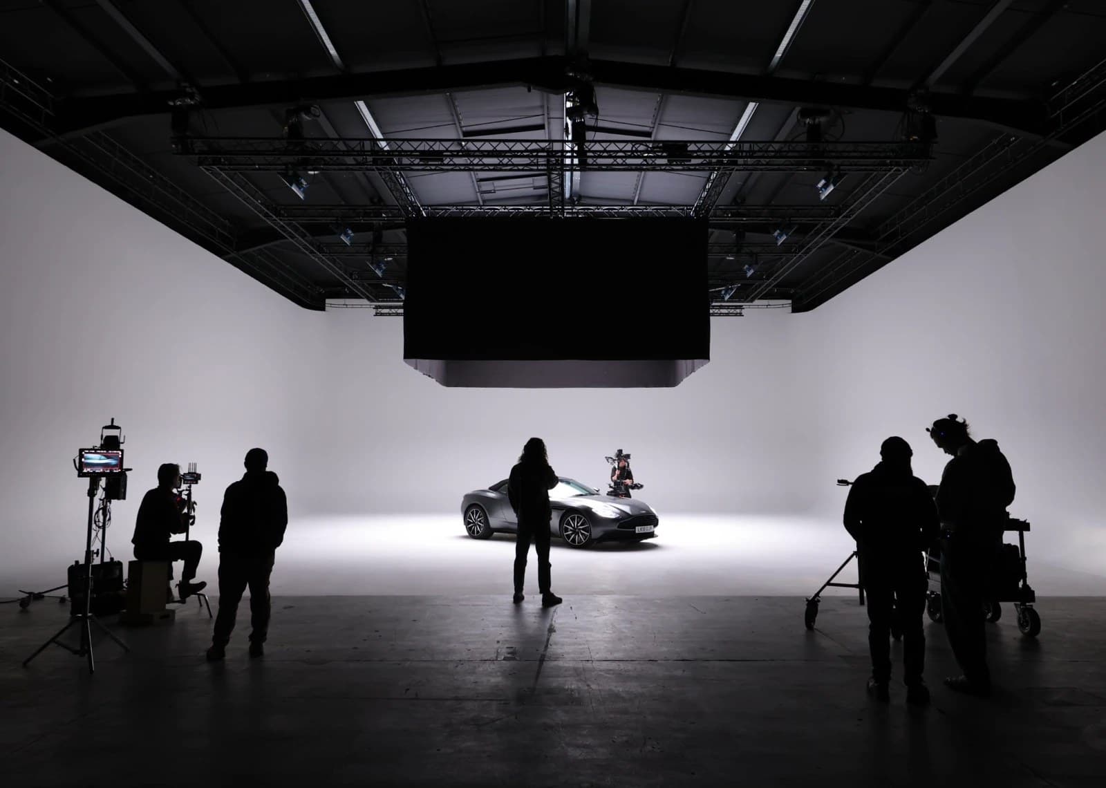 A car driven onto the stage through the studio's drive-in access