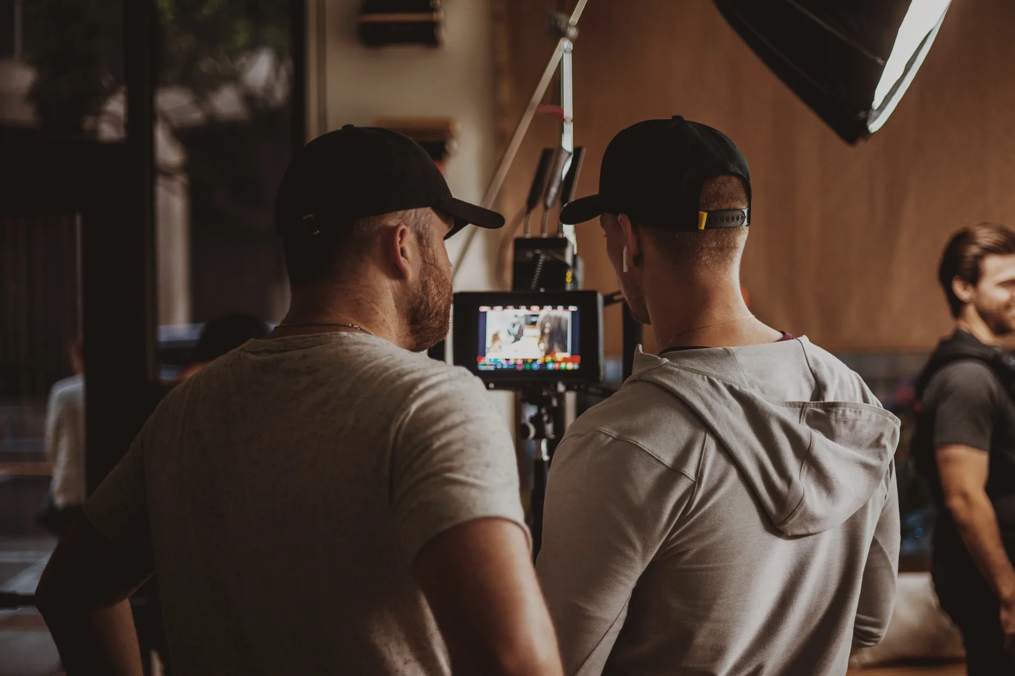 a film studio being provided with crew