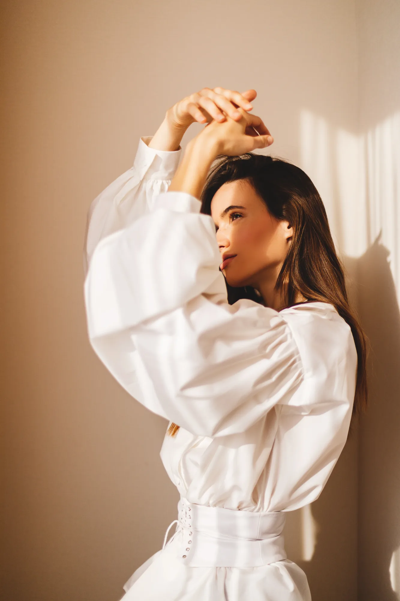 a woman in a fashion shoot campaign