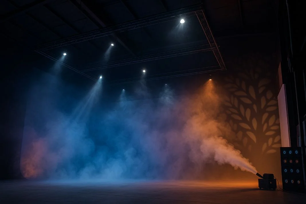 smoke machine in a film studio
