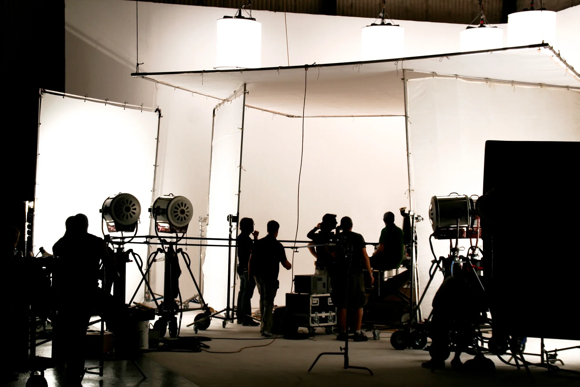 Professional lighting grid at our film studio