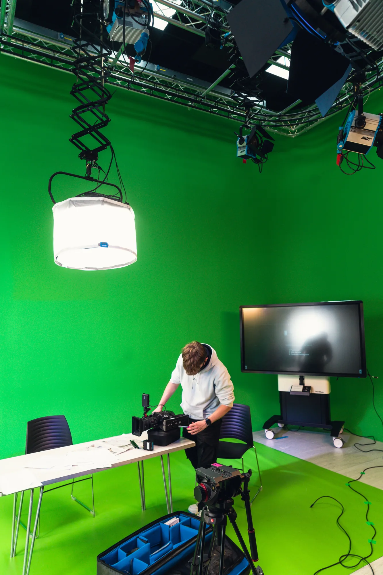 filming on a green screen