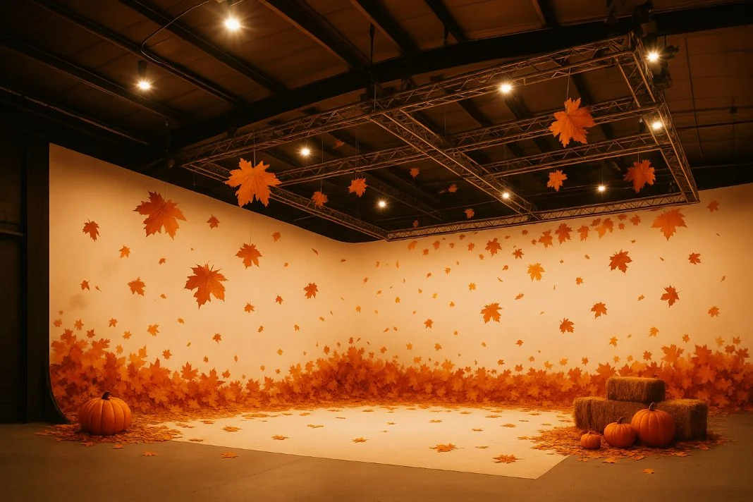 a film studio in autumn fall