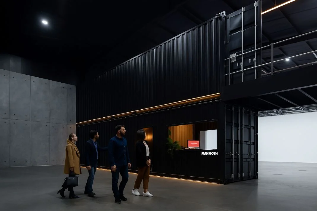 people looking around a film studio in london doing a recce before hiring